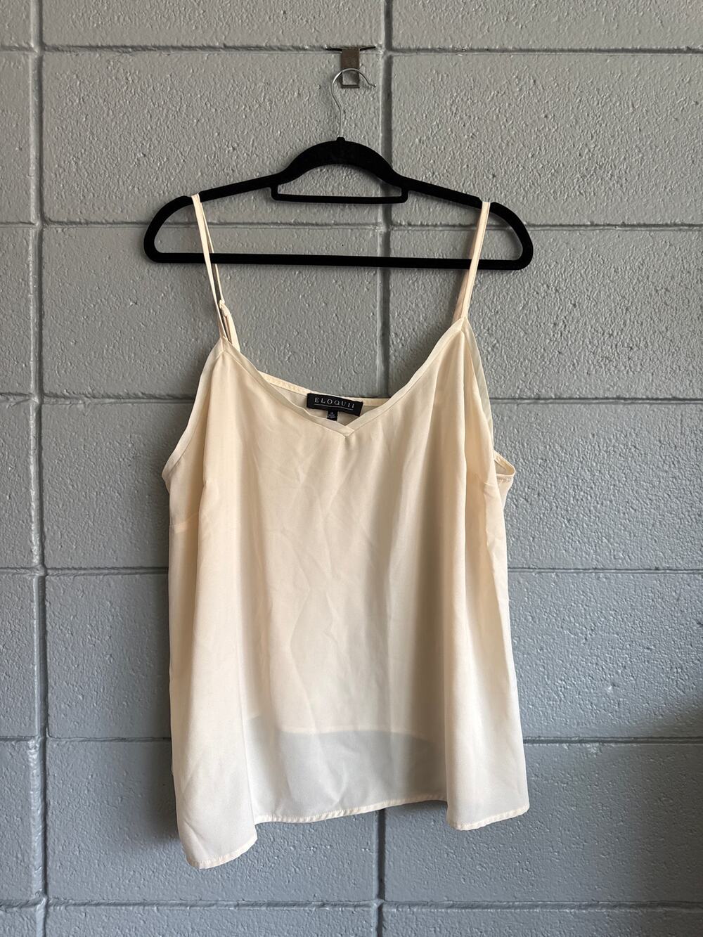 KATIENYC Eloquii Women's Plus Size V-Neck Cami size 18 in Cream
